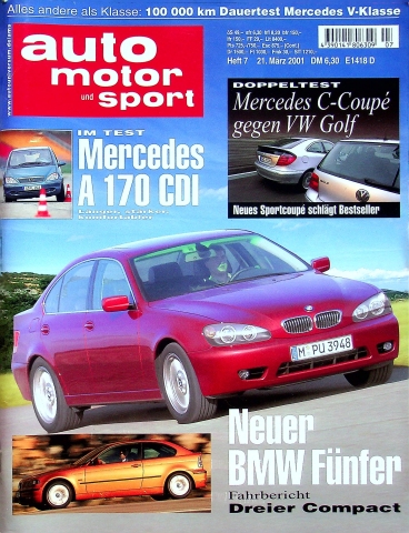 Deckblatt Auto Motor und Sport (07/2001)
